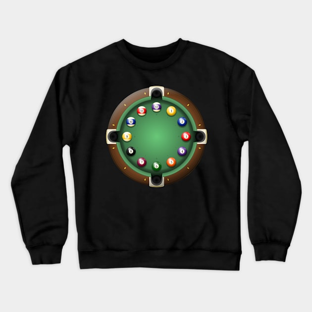 Time to play pool Crewneck Sweatshirt by ojovago